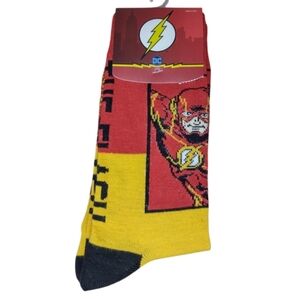 DC Comics The Flash Red and Yellow Casual Socks Unisex